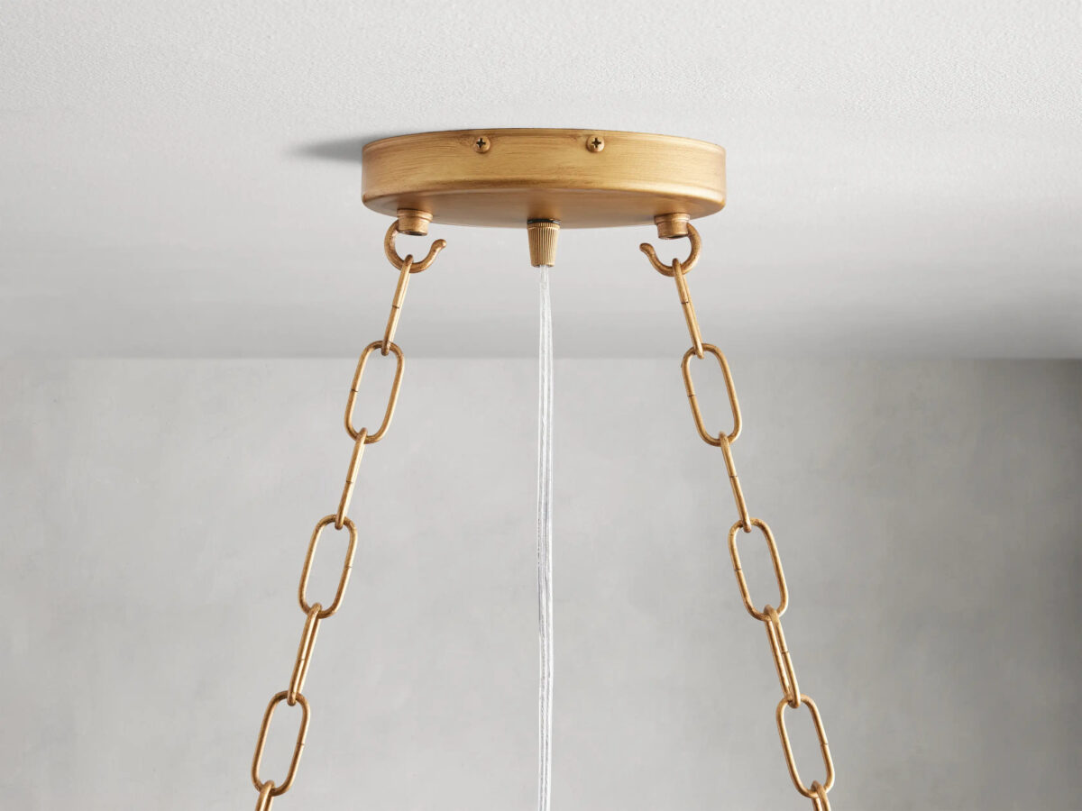 GV Fiore 51 Inch Brass Chandelier with Amber Glass - Image 4