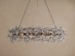 GV Fiore Iron Oval Chandelier with Crystal Floral Details - Image 20
