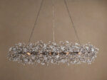 GV Fiore Iron Oval Chandelier with Crystal Floral Details - Image 16