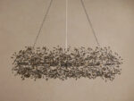 GV Oval Iron Chandelier in Bronze with Smoke Glass - Image 2