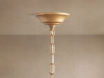 GV Fiore Crown Brass Chandelier with Amber Glass - Image 8