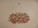 GV Fiore Crown Brass Chandelier with Amber Glass - Image 6