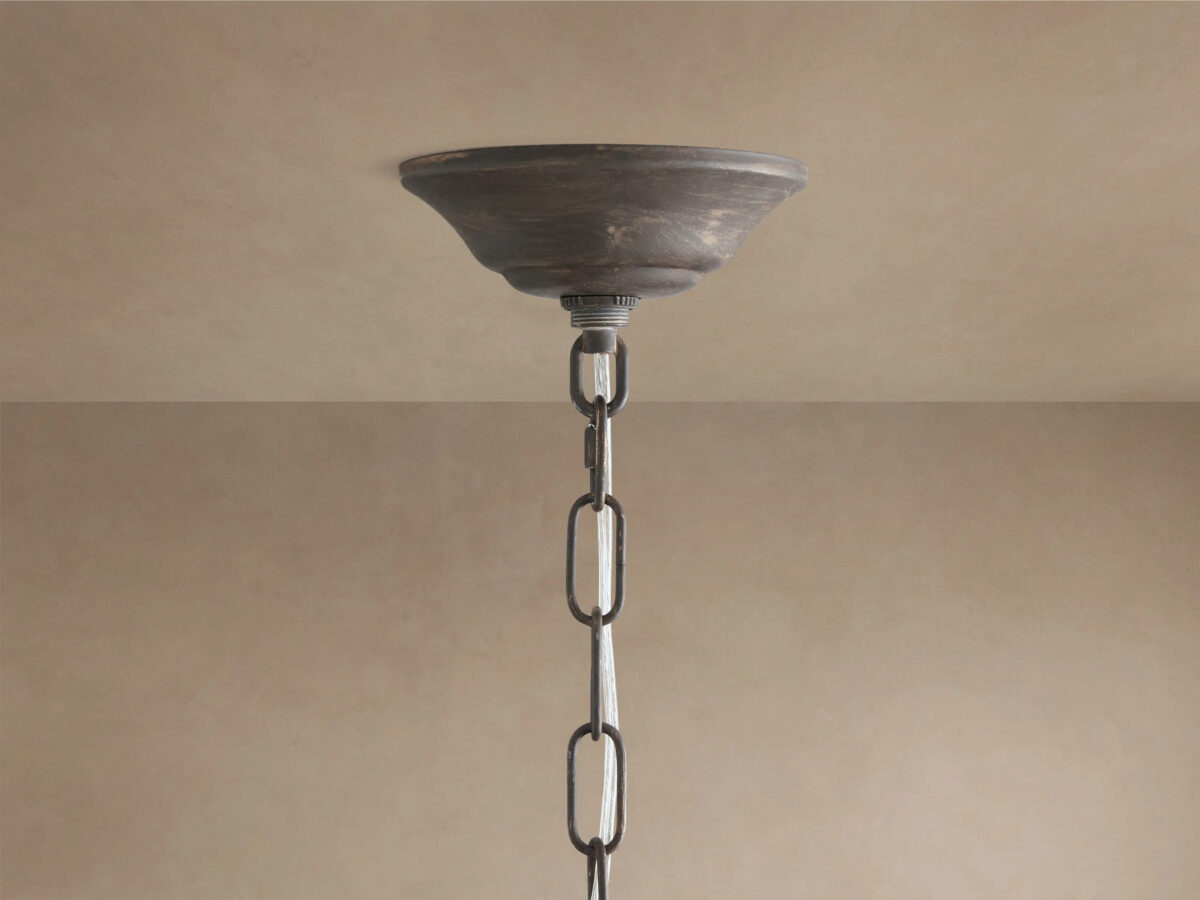 GV Iron Crown Light 48 Bronze Smoke Glass Chandelier - Image 4