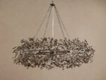 GV Iron Crown Light 48 Bronze Smoke Glass Chandelier - Image 2