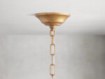 GV Fiore Crown Brass Chandelier with Amber Glass - Image 4