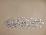 GV Fiore Iron Oval Chandelier with Crystal Floral Details - Image 13