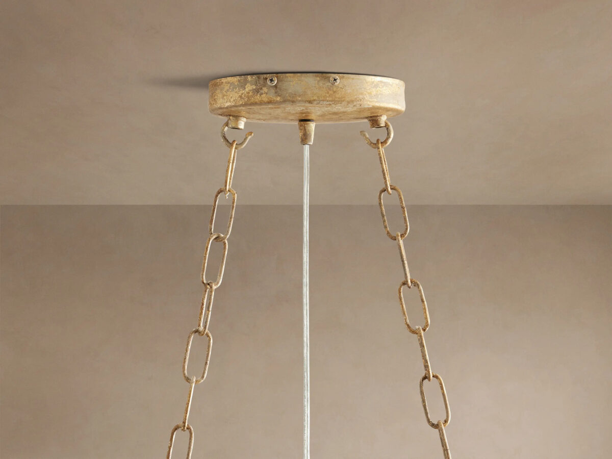 GV Fiore Iron Oval Chandelier with Crystal Floral Details - Image 8