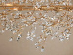 GV Fiore Iron Oval Chandelier with Crystal Floral Details - Image 7