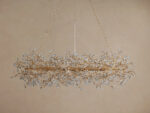 GV Fiore Iron Oval Chandelier with Crystal Floral Details - Image 6