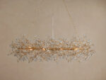 GV Fiore Iron Oval Chandelier with Crystal Floral Details - Image 5