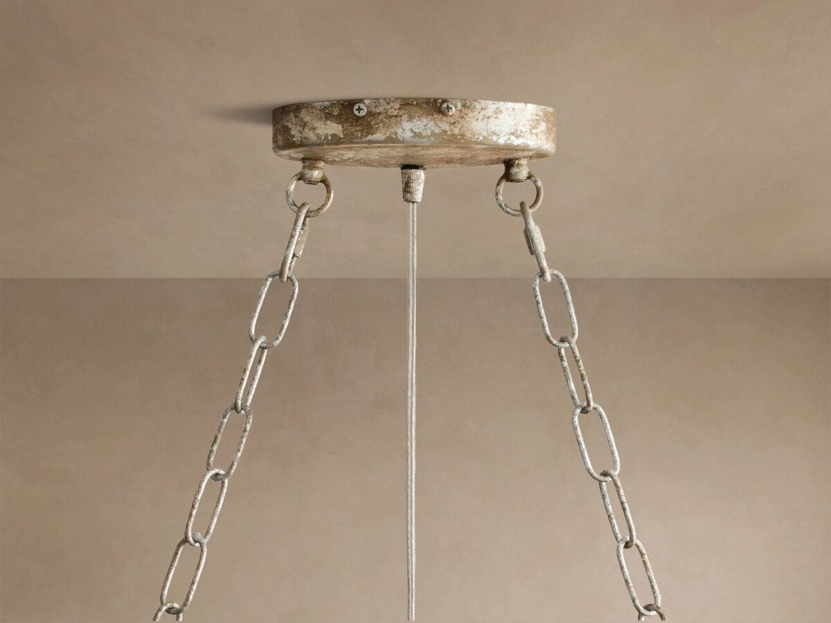 GV Fiore Iron Oval Chandelier with Crystal Floral Details - Image 11