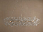 GV Fiore Iron Oval Chandelier with Crystal Floral Details - Image 9