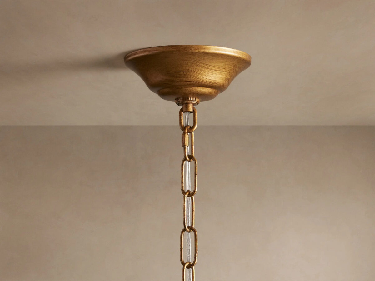 GV Lunaria Ceramic Chandelier in Brass and Ivory - Image 5