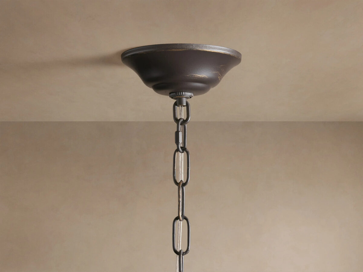 GV Lunaria Ceramic Chandelier in Brass and Ivory - Image 10