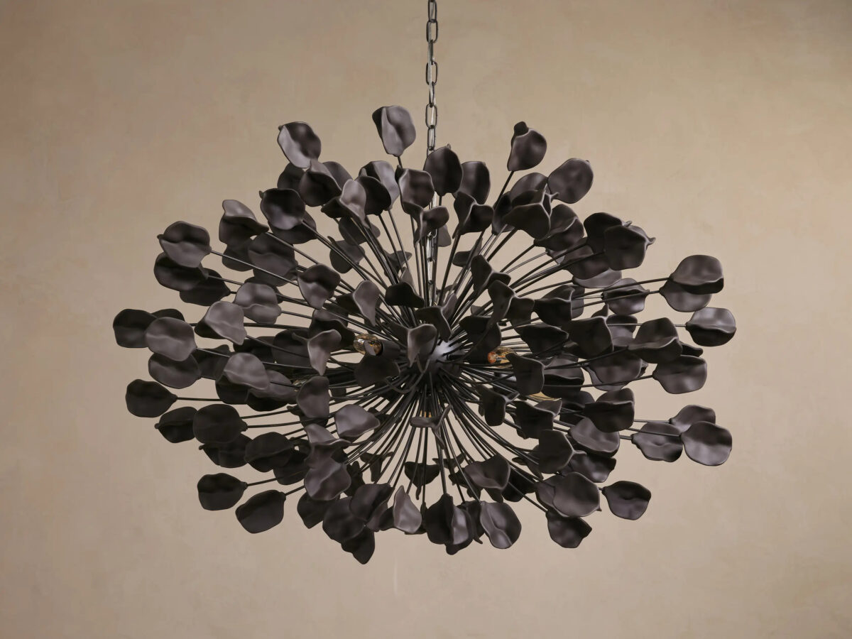 GV Lunaria Ceramic Chandelier in Brass and Ivory - Image 7