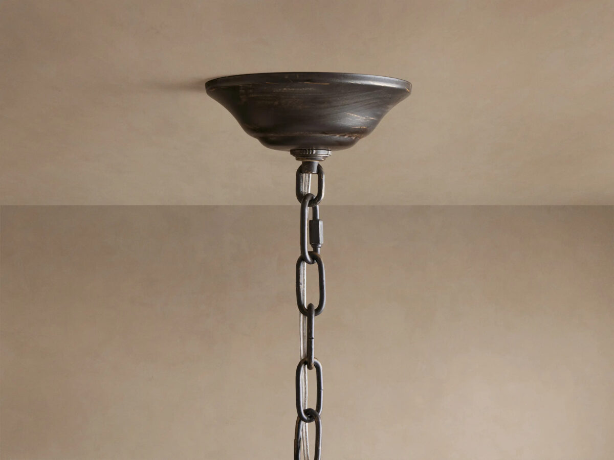 GV Iron Leaf Chandelier in Bronze 36 Inch - Image 6
