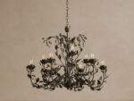 GV Iron Leaf Chandelier in Bronze 36 Inch - Image 3