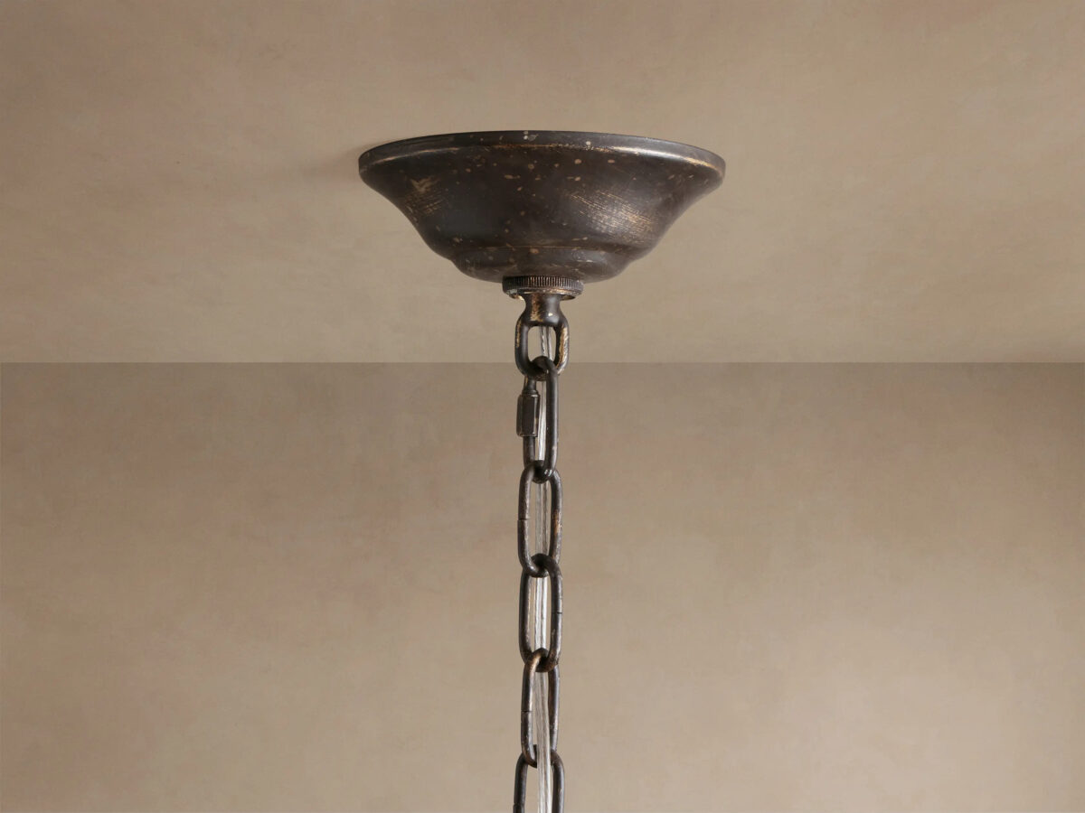 GV Iron Leaf Chandelier in Bronze 36 Inch - Image 12