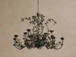 GV Iron Leaf Chandelier in Bronze 36 Inch - Image 9