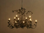 GV Iron Leaf Chandelier in Bronze 36 Inch - Image 7