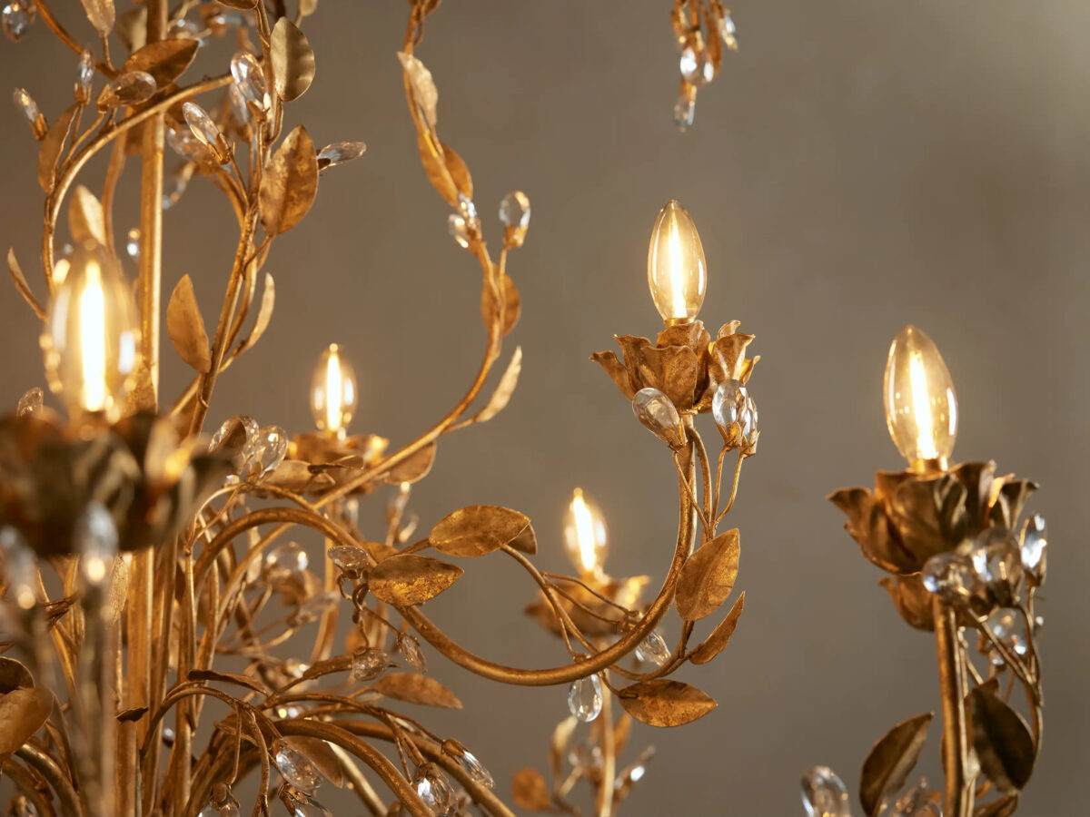 GV Iron Leaf Chandelier in Bronze 36 Inch - Image 22