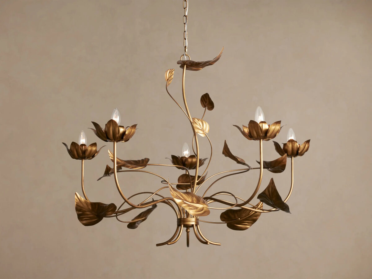 GV Ninfea 49 Inch Iron Gold Chandelier - Image 2