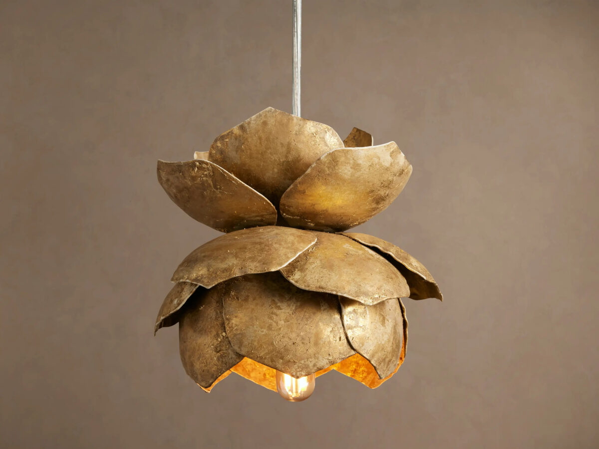 GV Lorca Iron Flower Pendant in Bronze - Image 4