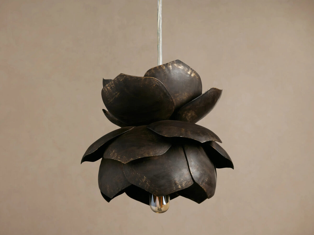 GV Lorca Iron Flower Pendant in Bronze - Image 2
