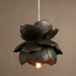 GV Lorca Iron Flower Pendant in Bronze