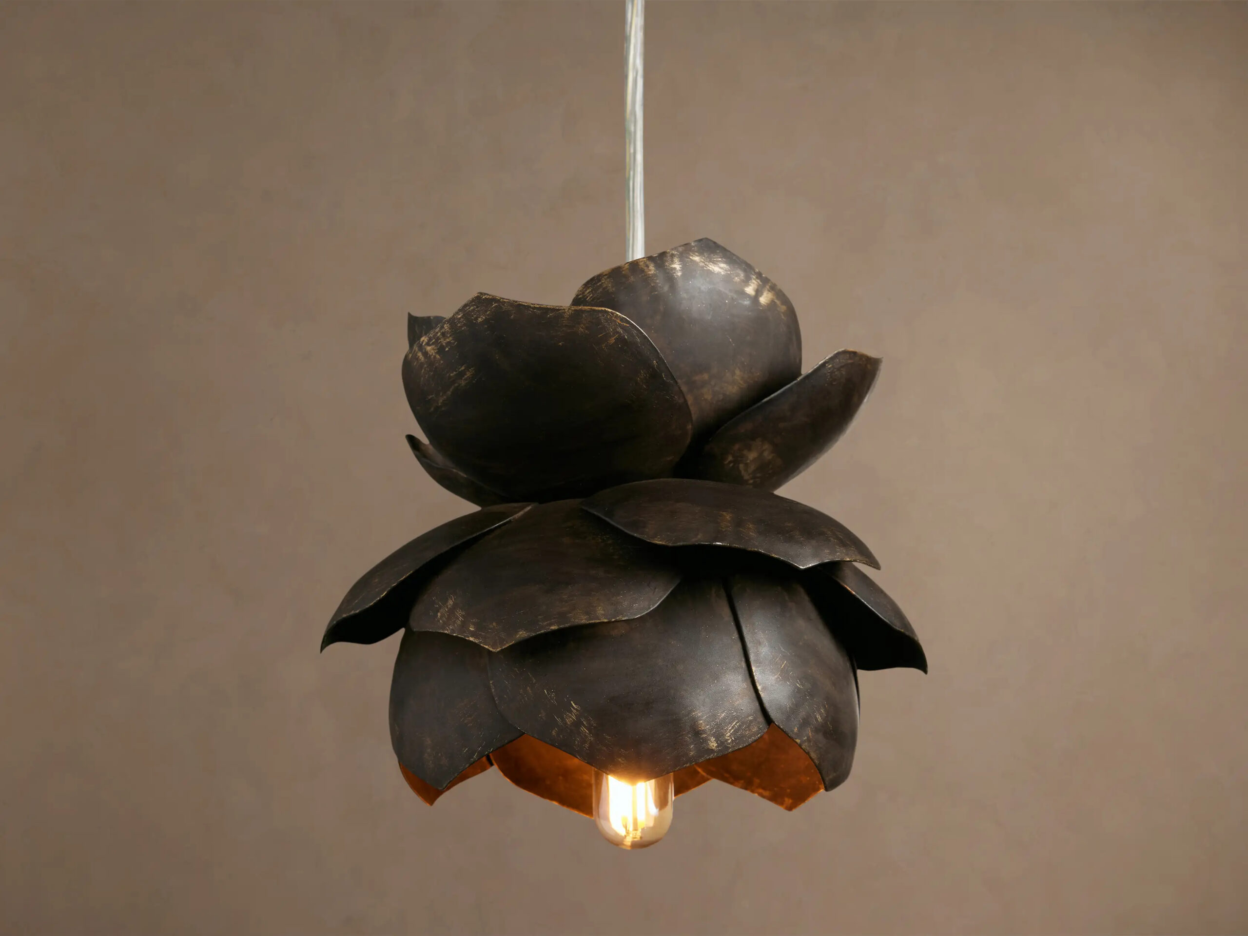 66636H805_JH260113 GV Lorca Iron Flower Pendant in Bronze - Image 1