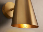 GV Brass Wall Sconce with Conical Shade - Image 3