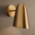 GV Brass Wall Sconce with Conical Shade