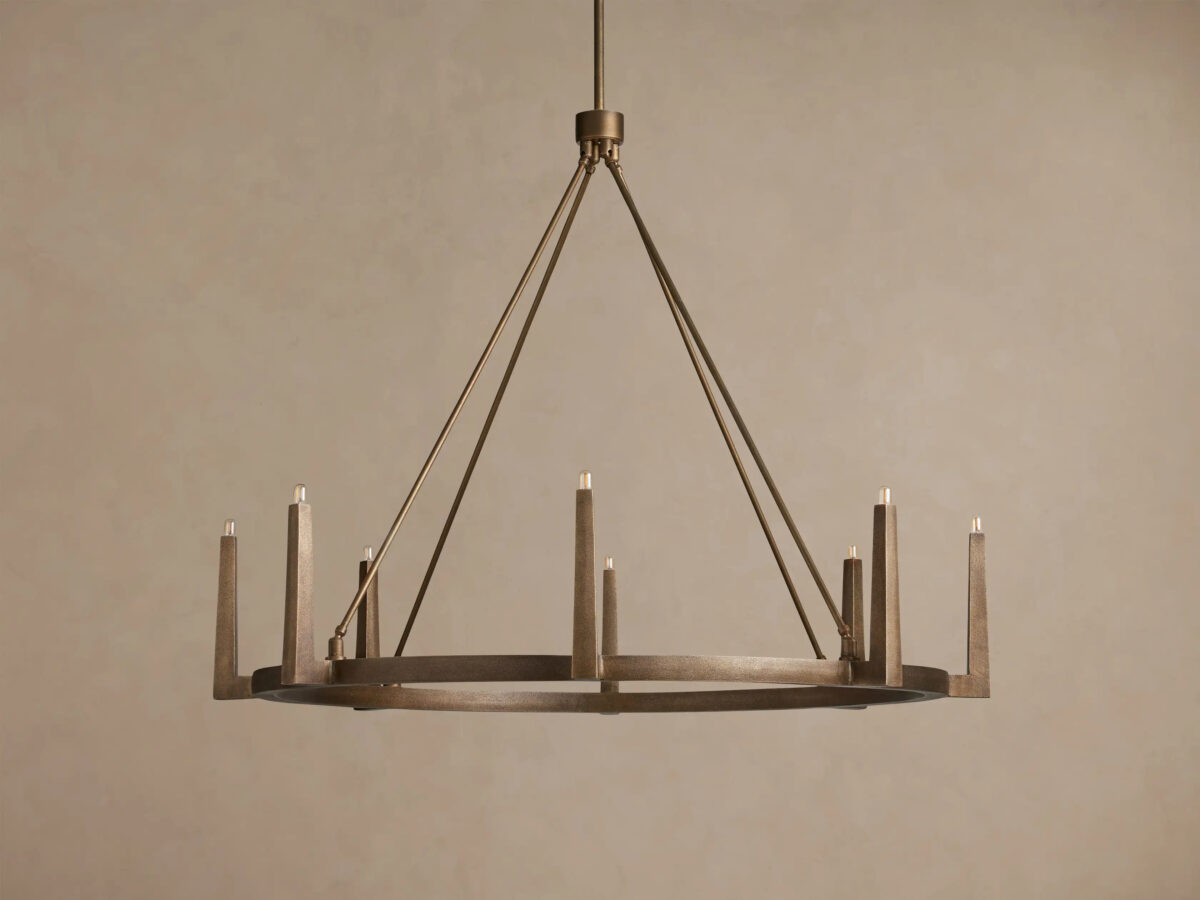 GV Emmet Brass Chandelier 54 Inch Round Frame - Image 2