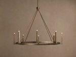 GV Emmet Brass Chandelier 54 Inch Round Frame