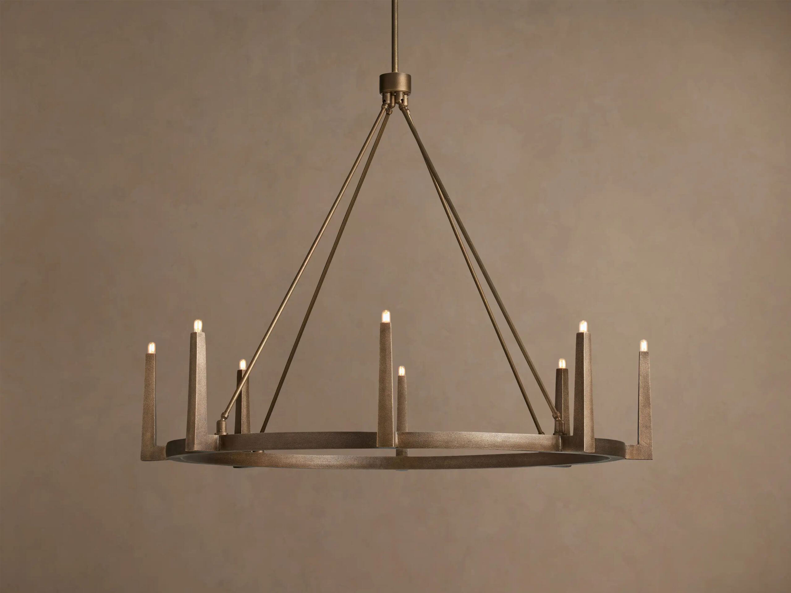 66954H120_KC260113 GV Emmet Brass Chandelier 54 Inch Round Frame - Image 1