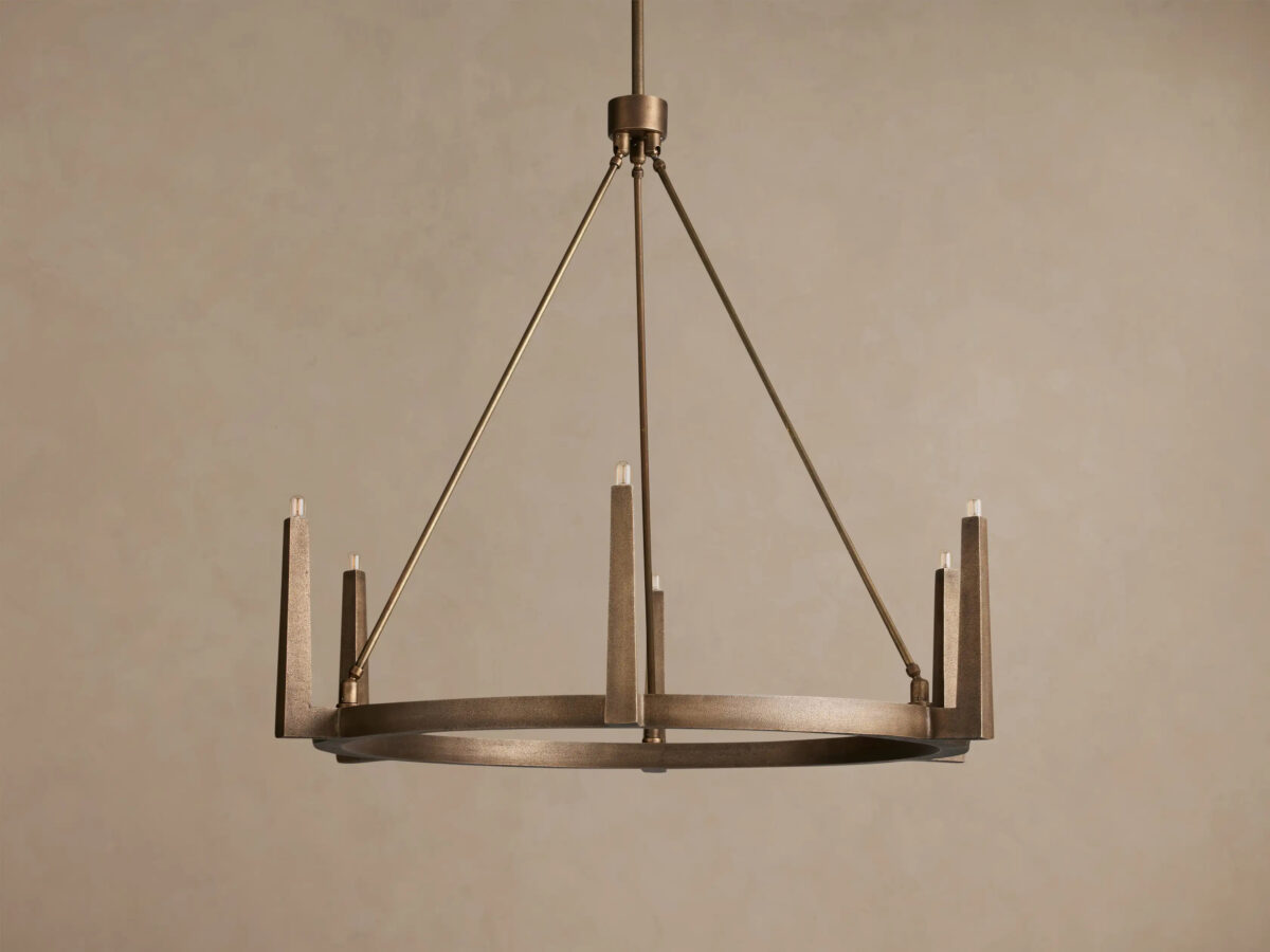 GV Emmet Brass Chandelier 54 Inch Round Frame - Image 6