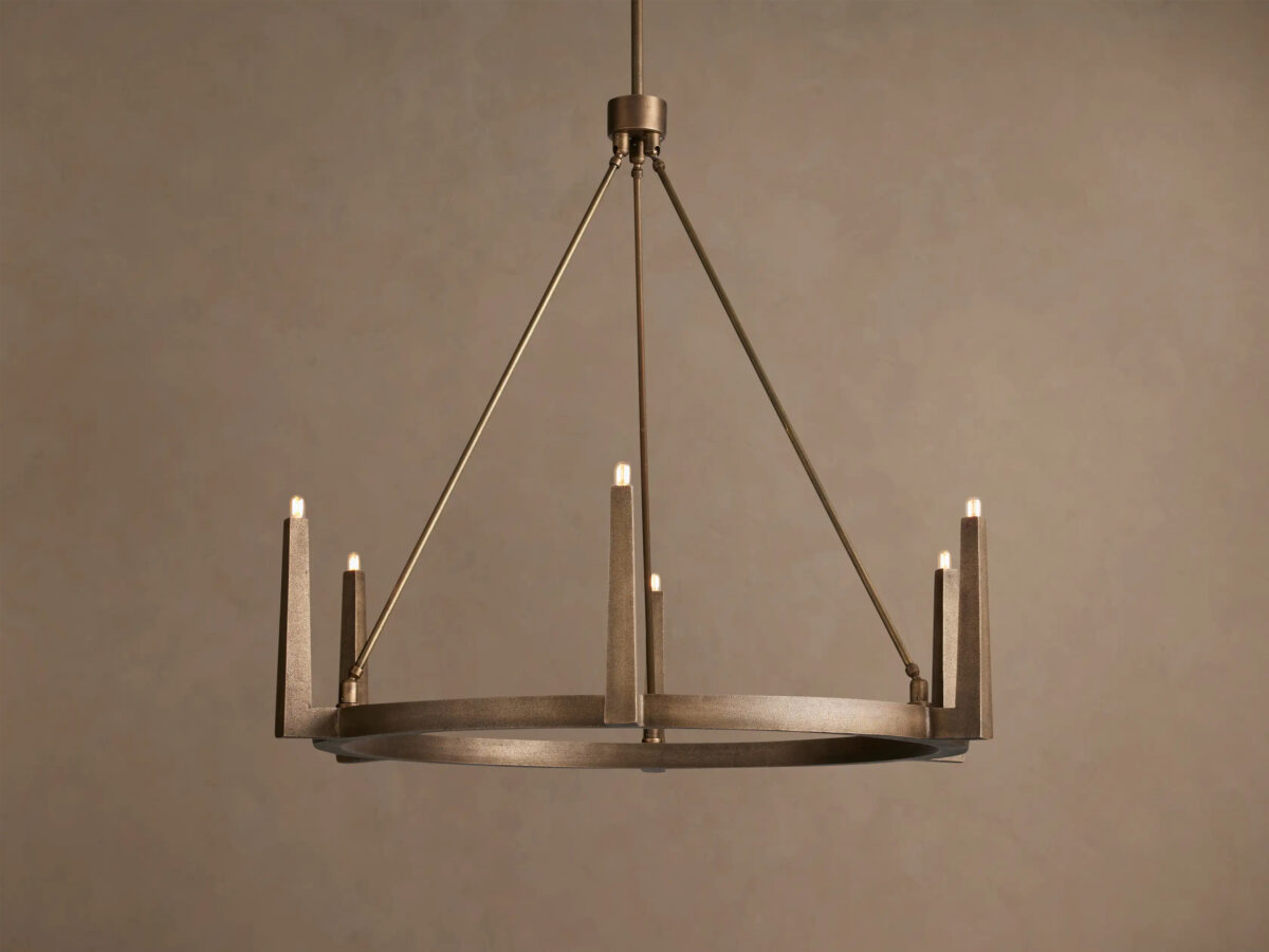 GV Emmet Brass Chandelier 54 Inch Round Frame - Image 5