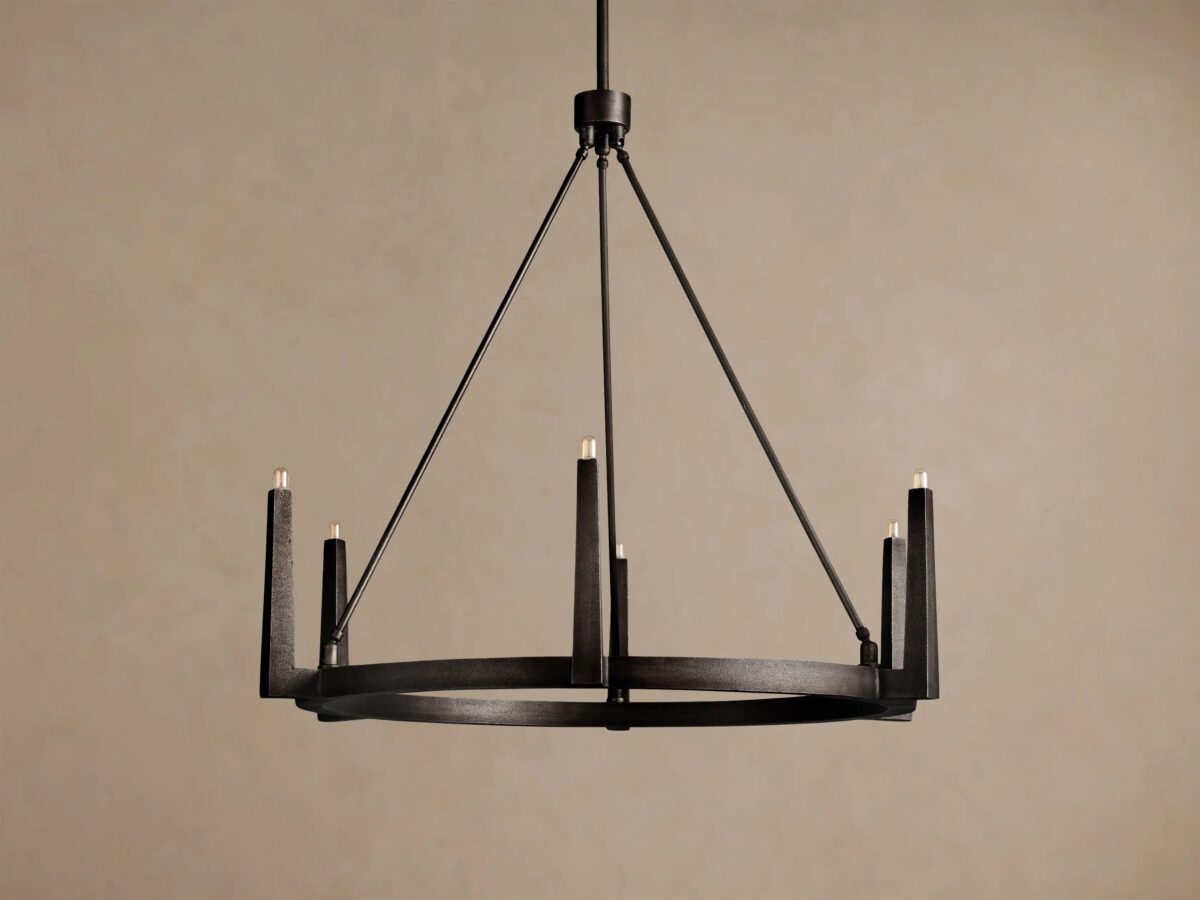 GV Emmet Brass Chandelier 54 Inch Round Frame - Image 14
