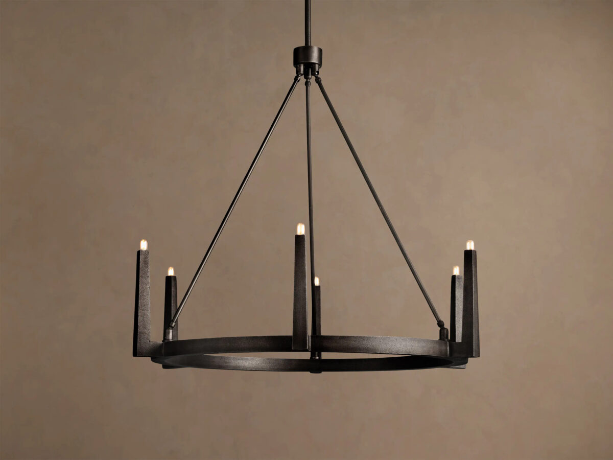 GV Emmet Brass Chandelier 54 Inch Round Frame - Image 13