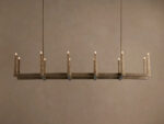 GV Emmet Brass Linear Light Chandelier 72 Inch