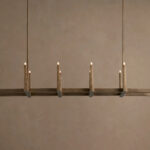 GV Emmet Brass Linear Light Chandelier 72 Inch