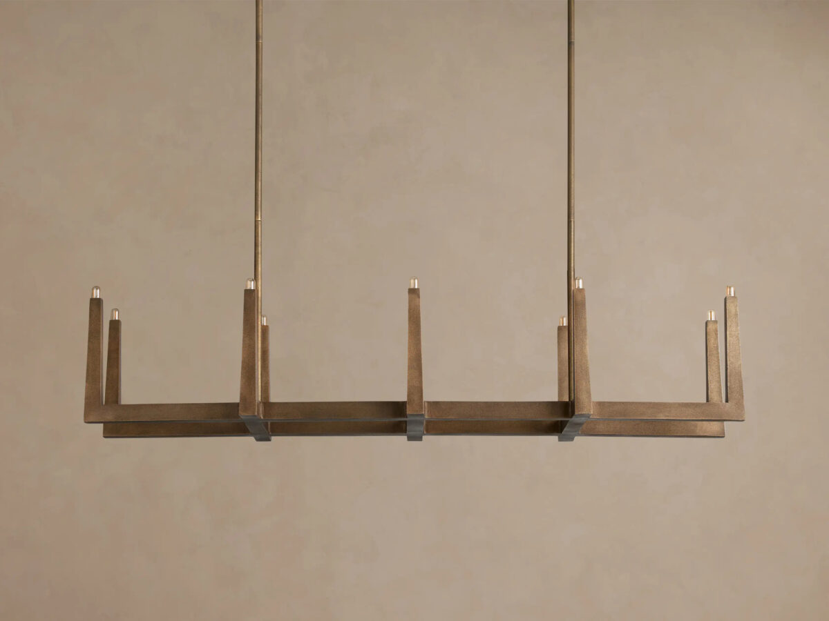 GV Emmet Brass Linear Light Chandelier 72 Inch - Image 10