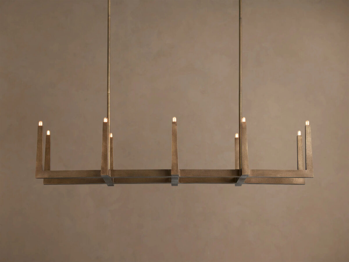 GV Emmet Brass Linear Light Chandelier 72 Inch - Image 9