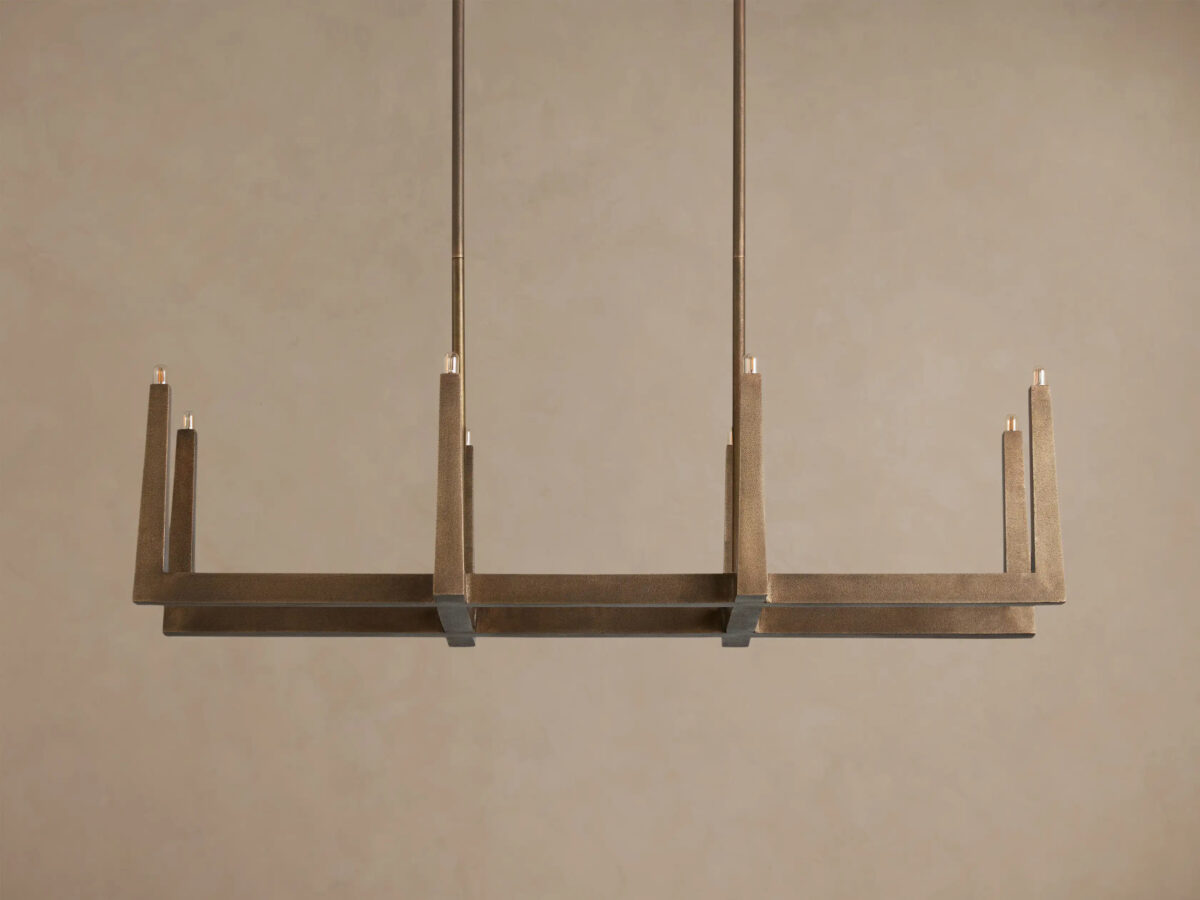 GV Emmet Brass Linear Light Chandelier 72 Inch - Image 6