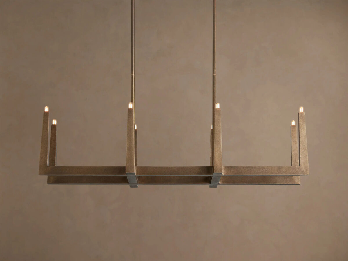 GV Emmet Brass Linear Light Chandelier 72 Inch - Image 5