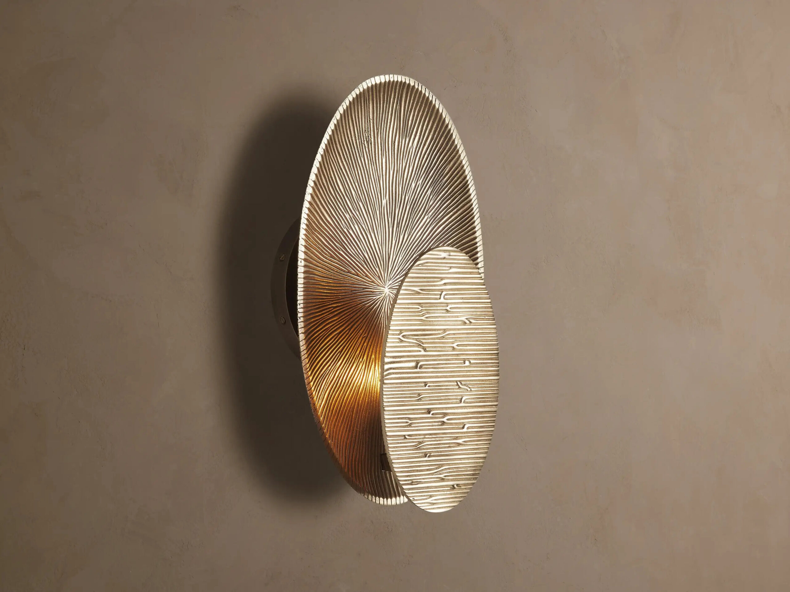 66954H326_LN260114 GV Udaya Embossed Brass Wall Sconce - Image 1