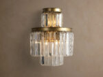 GV Leyland Deco Crystal Sconce in Brass