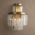 GV Leyland Deco Crystal Sconce in Brass