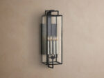 GV 29 Inch Iron Outdoor Sconce with Clear Glass - Image 2