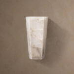 GV Alabaster Sconce Hexagonal Wall Light